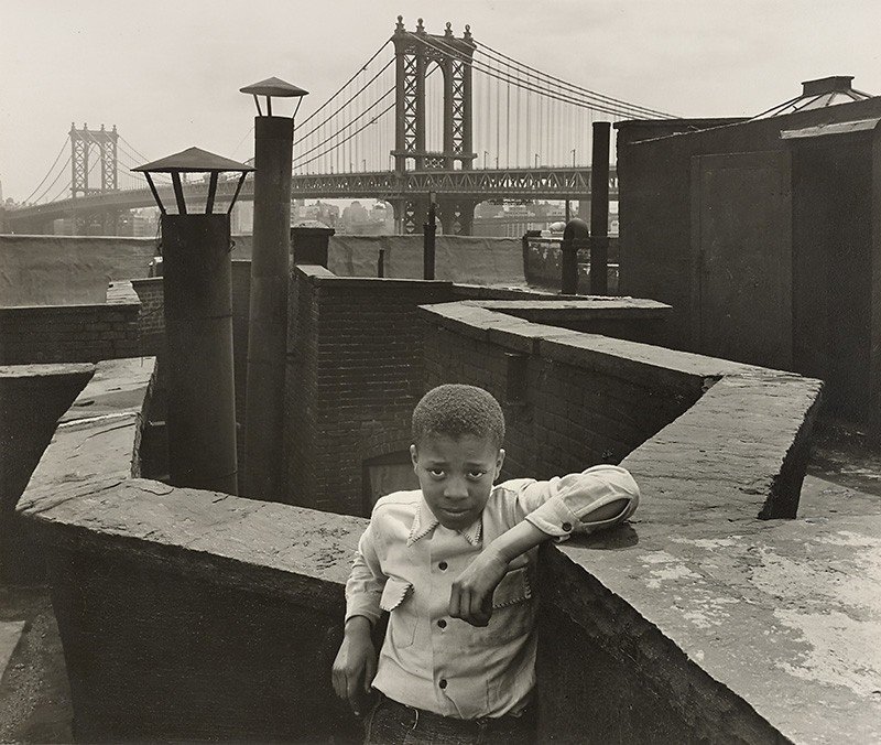 Boy on the Roof, Pitt Street, New York, 1938 by Walter Rosenblum